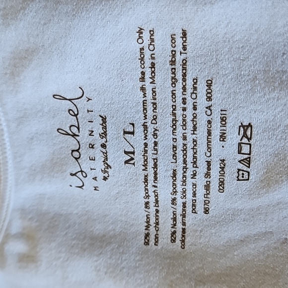 White maternity tank top - Picture 2 of 2